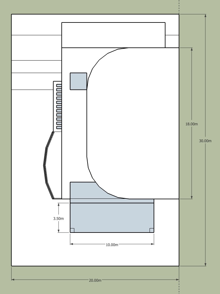 Top view of the house model