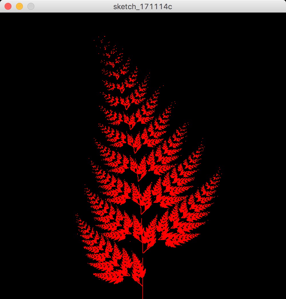 Fern-like pattern generated by L-system rules