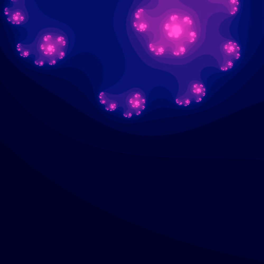 Abstract floret-like pattern in magenta