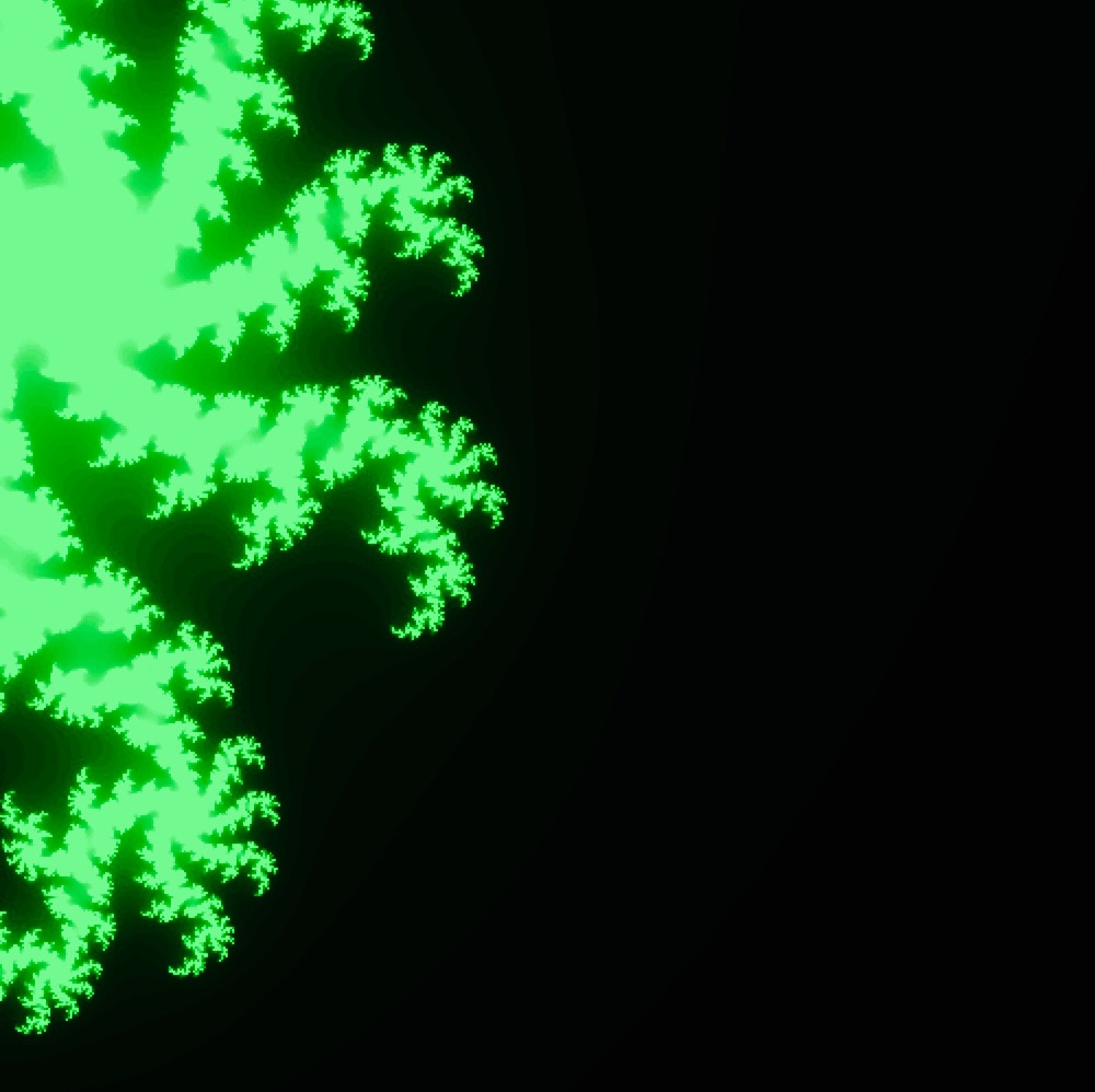 Abstract fractal pattern in green