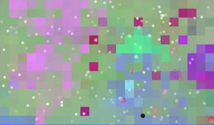 Colorful critters against a colorful background